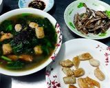 Hình bước làm 8 của món Canh cua mồng tơi chả cá thu