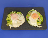 Foto del paso 4 de la receta: NIDOS DE CALABACÍN CORONADOS CON HUEVO 🍳