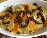 Foto del paso 4 de la receta Gratinado de batatas y patatas con provolone