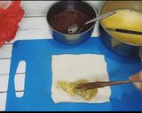 Foto langkah ke 3 dari resep "ROTI PANGGANG PISANG COKLAT".