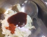 A picture of step 3 of Tri-colour sandwich.
