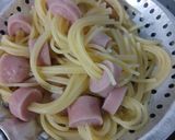 Foto langkah ke 2 dari resep Spaghetti Sosis Aglio Olio.