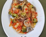 Foto langkah ke 9 dari resep Ikan Bawal Goreng Asam Manis Pedas.