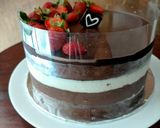 Foto langkah ke 14 dari resep Triple chocolate mousse cake.