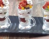 A picture of step 2 of Red Velvet Creamy Fruit Delight.