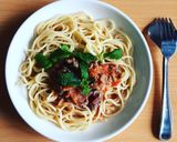Hình bước làm 5 của món Spaghetti sốt bò cà chua