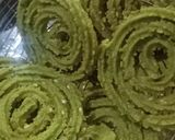A picture of step 5 of Ground rice Spinach chakli.