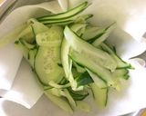 A picture of step 3 of Sliced Cucumber Sandwich.