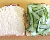 A picture of step 4 of Sliced Cucumber Sandwich.
