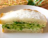 A picture of step 5 of Sliced Cucumber Sandwich.