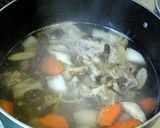 A picture of step 8 of Grandma’s Kenchin-jiru (Vegetable Soup with Dumplings).