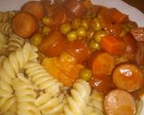 Zöldséges-virslis ragu recept fázis 4 fotója