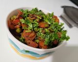 गाजर मटर की सब्जी (Gajar Matar ki sabzi recipe in Hindi) रेसिपी चरण 3 फोटो