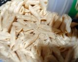 A picture of step 9 of Penne alfredo pasta.