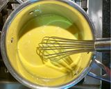 A picture of step 4 of Monkfish with sweetcorn custard.