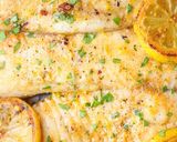 A picture of step 2 of Leslie’s Lemon Pepper Tilapia.