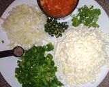 A picture of step 4 of Panner bhurji.