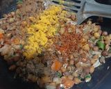 A picture of step 3 of Sprouted Chana fry.