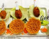 मंचूरियन लॉलीपॉप विद चॉप्सी बास्केट (manchurian lollipop with chopsuey basket recipe in Hindi) रेसिपी चरण 7 फोटो