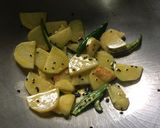 A picture of step 2 of Ridge Gourd (Jhinge)Aloo sabji.