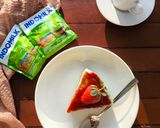 Foto langkah ke 5 dari resep Matcha Cheesecake.
