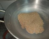 A picture of step 7 of Dodha Burfi with Daliya.