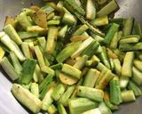 A picture of step 3 of Coconut Ridge Gourd dry Curry.