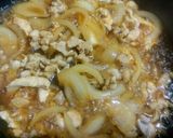 A picture of step 5 of Easy Chicken and Egg Rice Bowl with Noodle Soup Base.
