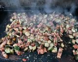 A picture of step 10 of Zucchini and Tomatoes with Bacon and Cilantro.