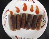 A picture of step 8 of Veg Seekh Kebab.