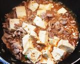 A picture of step 3 of Pork Strip Mapo Tofu.