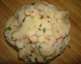 A picture of step 5 of Duchess Potatoes with Prosciutto and Mozzarella Cheese.