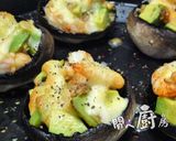 蒜香蝦牛油果焗磨菇的食譜步驟7照片
