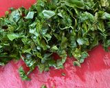 A picture of step 1 of Methi Aloo Paratha & Spring Onion Raita.