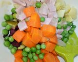 Hình bước làm 4 của món Salad Nga - Russian Salad
