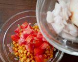 A picture of step 2 of Chana dal bhel street style.