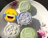 Hình bước làm 4 của món Bánh Trung Thu Nướng_DẻoNhân đậu xanh matcha_đậu đen🤪🤪