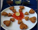 A picture of step 6 of Little hearts potato pattice.