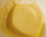 A picture of step 4 of Air light fluffy chiffon cake using waterbath baking method.