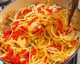 A picture of step 3 of Basque style chicken (Poulet Basquaise).