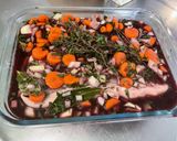A picture of step 3 of Marinated Braised Pork Shoulder with Tomatoes and Bacon.