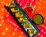 A picture of step 2 of Besan (Khandvi).