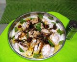 A picture of step 10 of Baghari dahi phulkiyan.