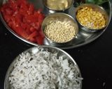 A picture of step 3 of Kara kozhukattai (rice balls).
