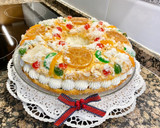 Foto del paso 16 de la receta: Roscón de reyes relleno con frutas confitadas y nata “sin gluten “