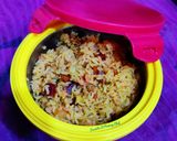 A picture of step 4 of Beet-carrot rice for kids lunch box.