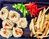 A picture of step 5 of PIN ROLL SANDWICHES or COLOURFUL SANDWICHES.