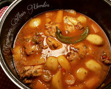Foto del paso 17 de la receta: Pollo estofado con tubérculos en salsa de especias libanesas