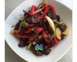 Foto langkah ke 5 dari resep Daging sapi masak paprika (menu sahur/berbuka puasa).