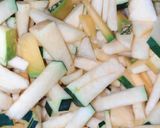 A picture of step 1 of Pumpkin sabzi.